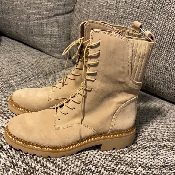 Sam Edelman Lex Boot Lace Sesame Combat 